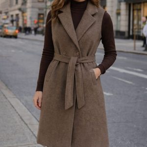 Abrigo Forrado Sin Mangas